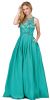Main image of A-line Beaded Bodice Puffy Skirt Long Prom Dress.